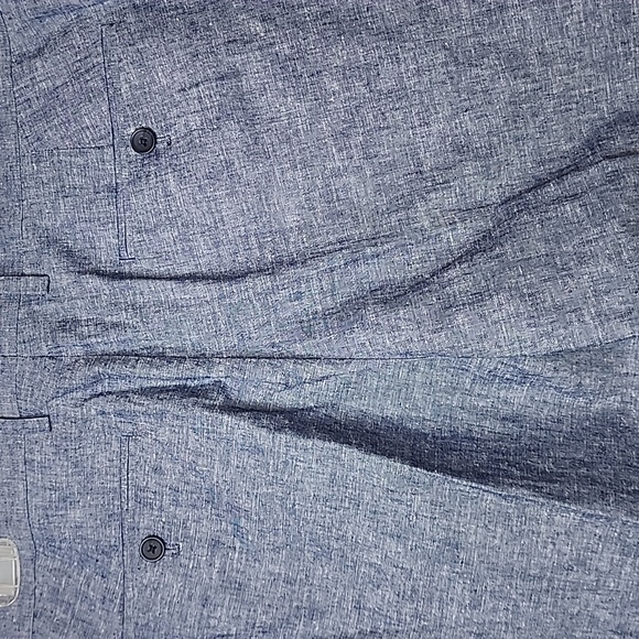 Banana Republic Mens Linen Blend Classic Fit  Blue White Trousers  Size 35 30 - Picture 5 of 11